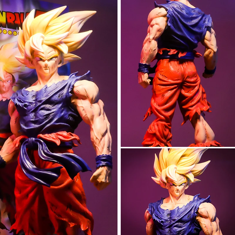 Dragon Ball Z Filho Goku Figura, GK Super Saiyan Filho Goku Action Figure,  PVC Vegeta Coleção Estátua, modelo de brinquedos, 43cm