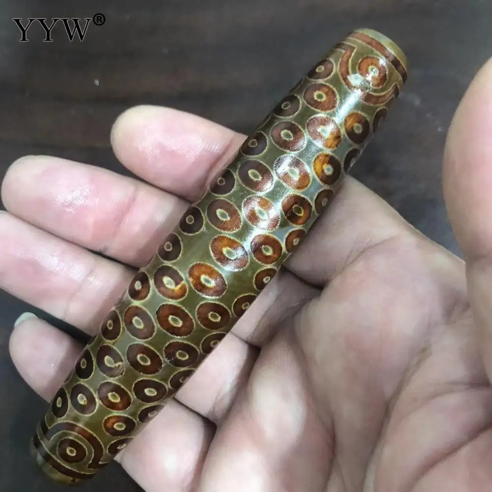 1PC High Quality  Natural Tibetan Agate Onyx Dzi Beadswestern Vintage Oval 21 108 Eyes Two Tone For Reiki Jewelry Prayer