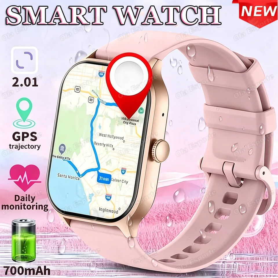 Nouvelle montre intelligente 2026 pour femmes, appels Bluetooth, GPS, suivi de la fréquence cardiaque, enregistrement du sommeil, montre intelligente pour hommes pour les sports de plein air, compatible avec Android/iOS. 1