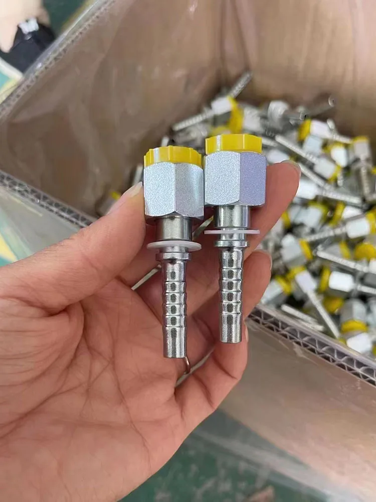 MetricM10M42CrimpStraightHydraulicHoseFittings45SteelWithhold
