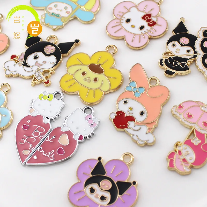 

Kuromis DIY Accessories Drop Oil Alloy Pendant Cartoon My Melodys Earrings Cinnamorolls Key Chain Pendant Accessories Materials