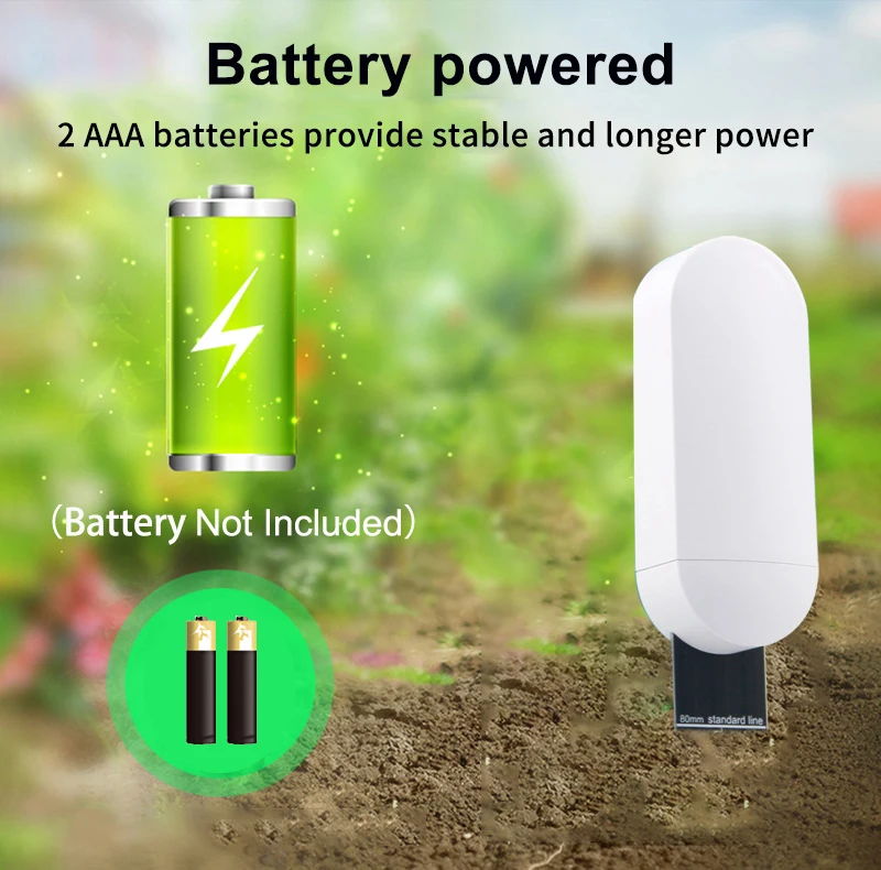Tuya Zigbee Soil Moisture Sensor Garden Hygrometer for Plant Growth Monitor Ther