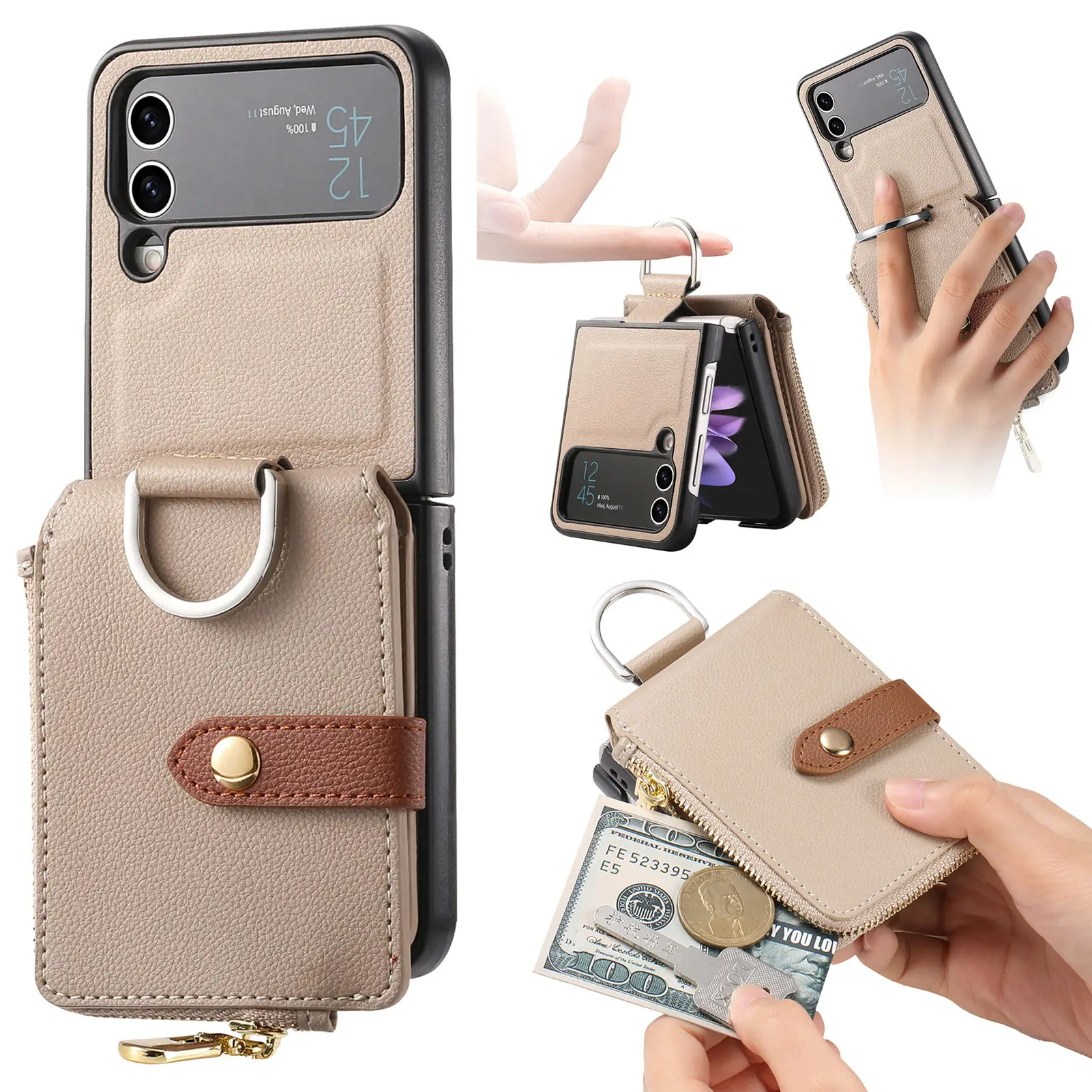 

Удобный чехол-кошелек для Samsung Galaxy Z Flip 5 4 3 Flip5 Flip3 Flip4 Flip2