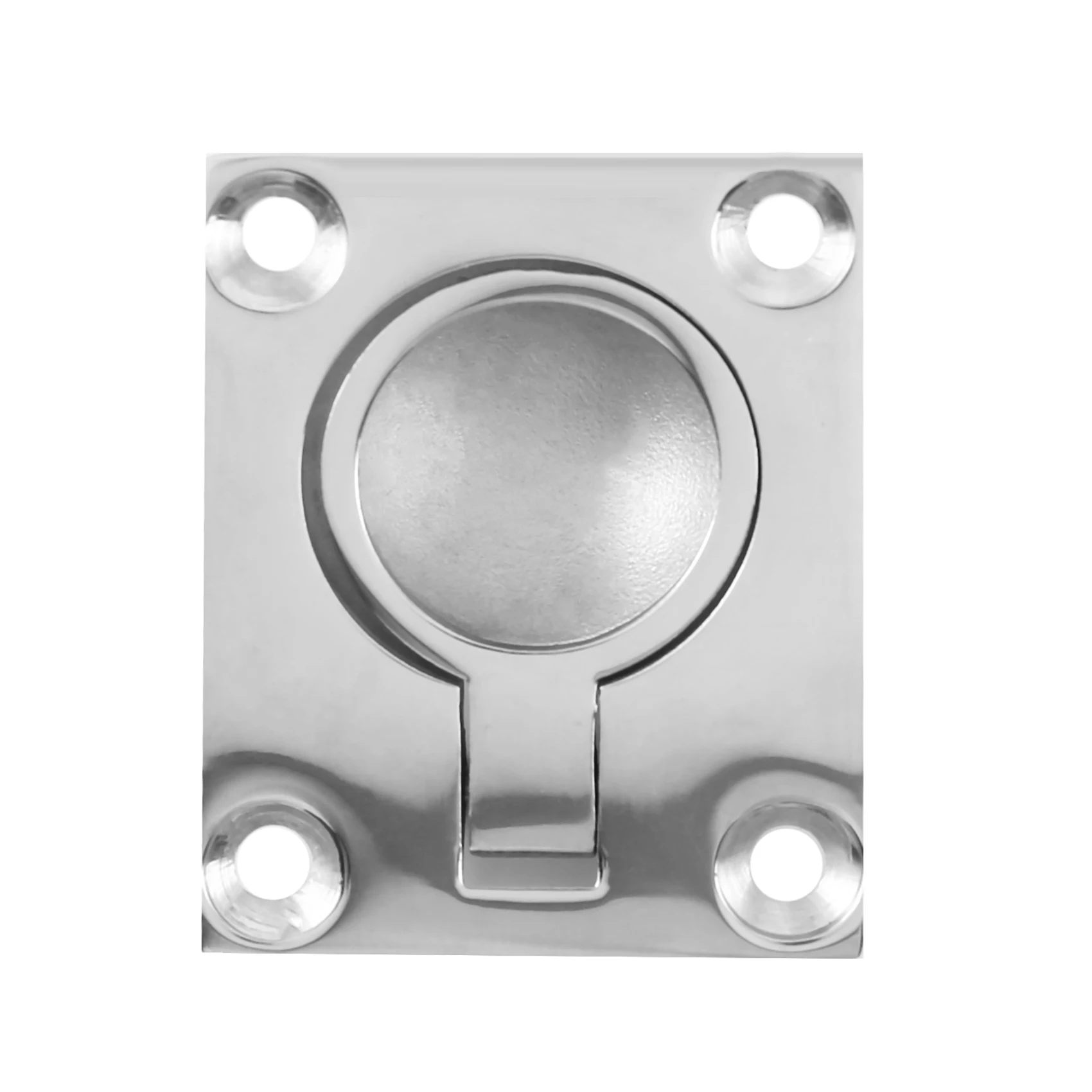 

48 X 38Mm Boat Locker Hatch Latch Cabinet Flush Mount Ring Pull Handle Marine Surfing Hardware 316 Stainless Steel