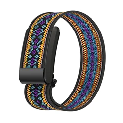 Nylon Fitness Band - Soft Adjustable Sports Wristband, Breathable and Stylish for Whoop 5.0 (One Peak) (B - Blue Flower)