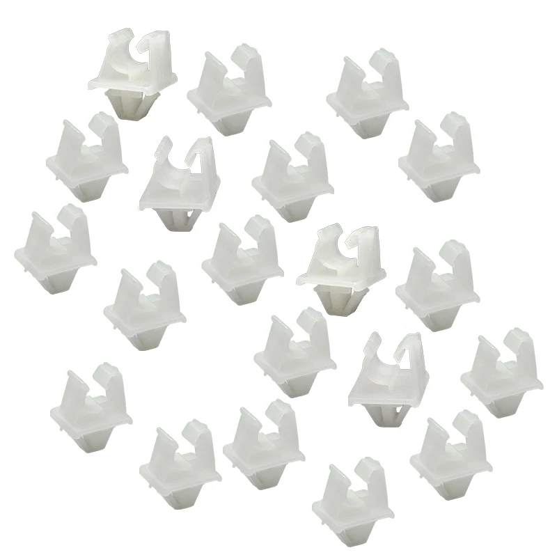 

20pcs/Set White Bonnet Hood Prop Rod Clip Holder Clamp Fit for Ford Courier Raider Mazda Miata MX-5 NA Bravo B-Series 1991-1997