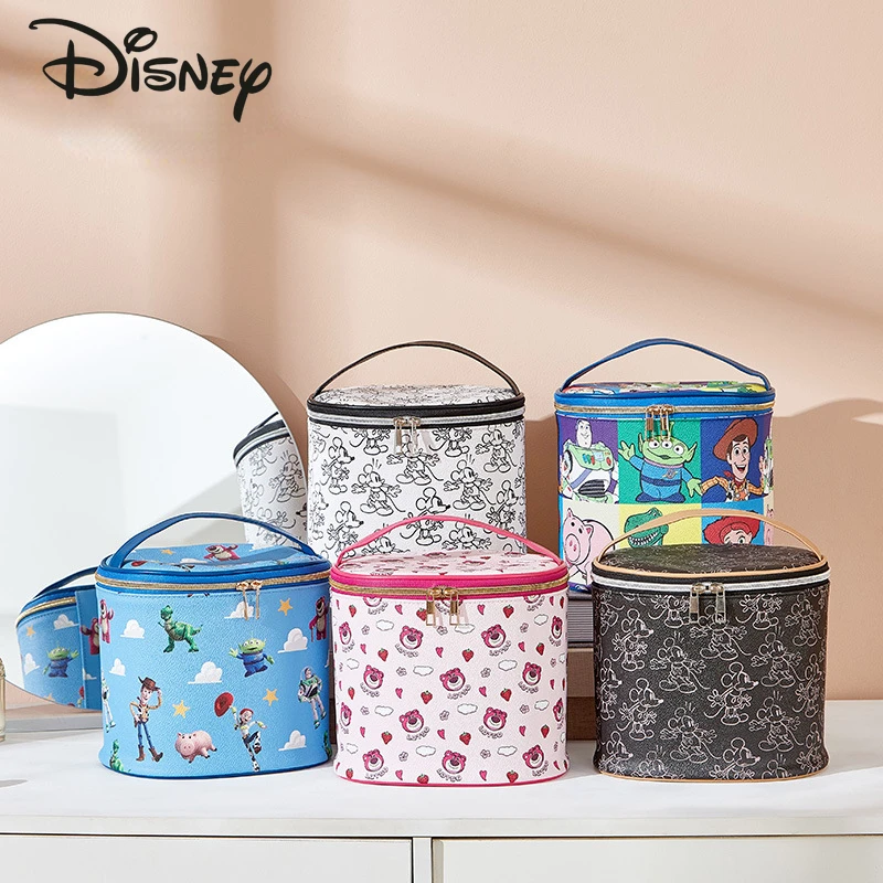 Disney's New Toilet Bag Fashionable High Quality Waterproof Makeup Bag Cartoon Large Capacity Multi Functional Storage Handbag