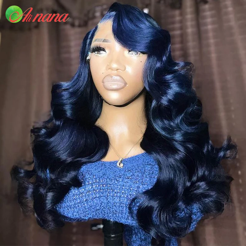 Costume Wig Blue Sky Karah Wig Navy Blue Velvet Wig 3
