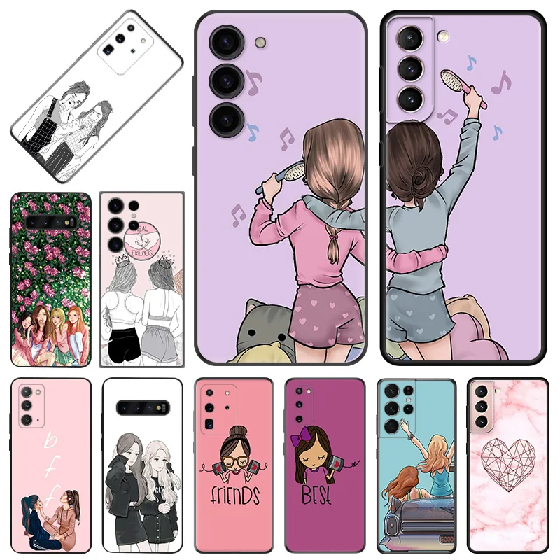 Ragazze Best Friends Forever Custodie Morbide Per Samsung Galaxy S23 Plus S22 Ultra S21 S20 Fe S10 Note 20 10 Lite 9 Cover Opaca