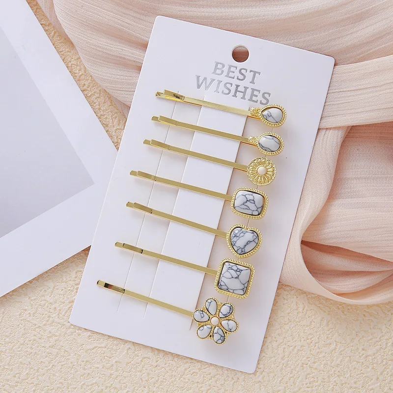 Edle Retro Türkis Haarnadeln Set Frauen Mädchen Geschenk Pony Haar Clips Bobby Pins Zubehör Hairgrip Kopfbedeckung Kopfschmuck Ornament – Detail 11