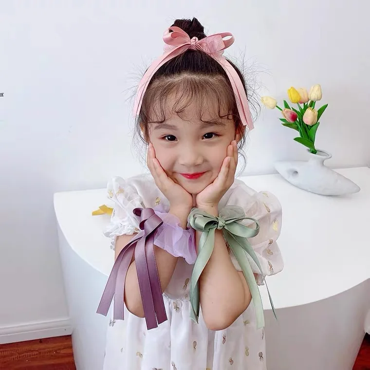 

Big Bow Ponytail Hair Ring Head Rope Ribbons Hair Band Kids Girls Elastic Hair Band Fashion Hair Accessories