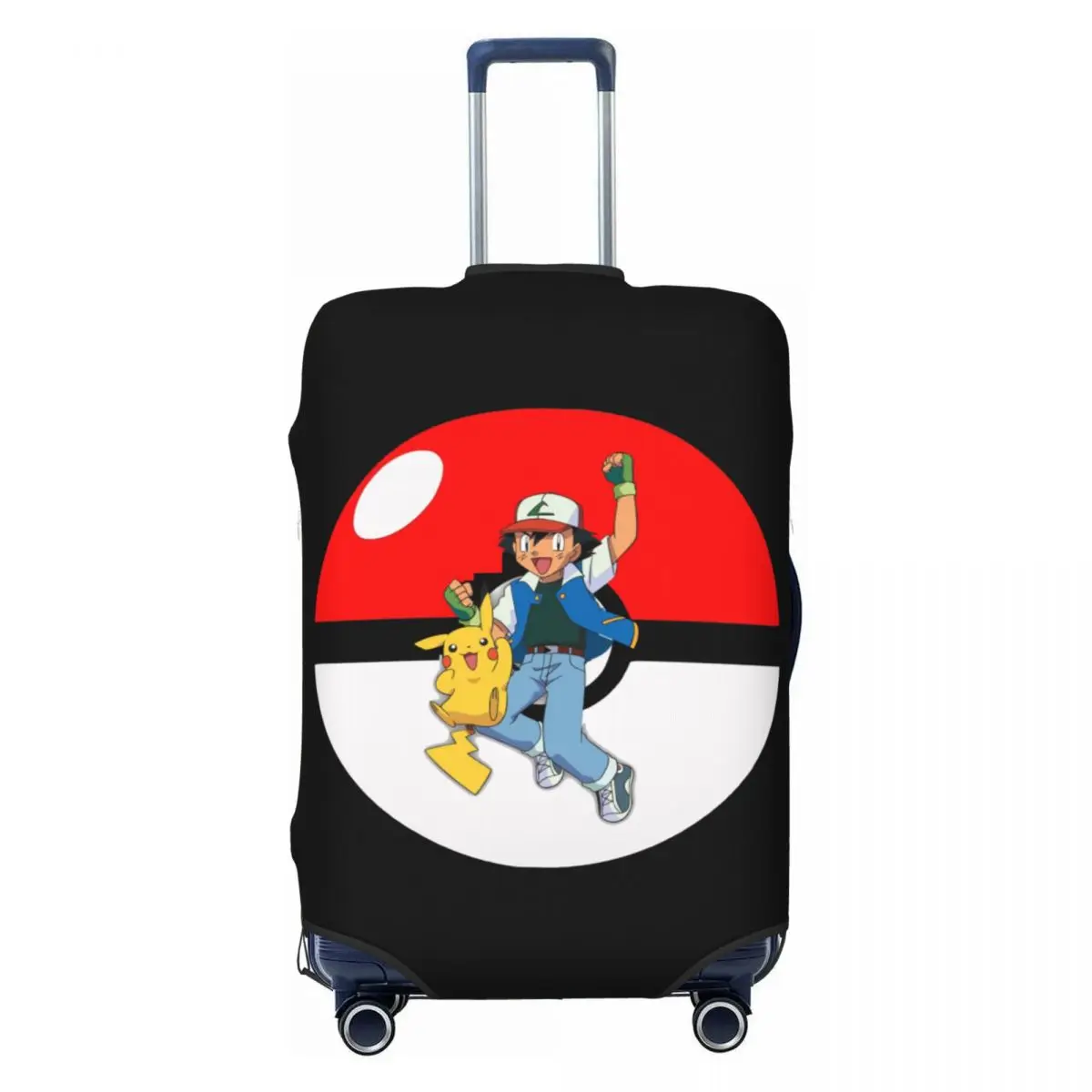 

Custom Pokemon Pikachu Travel Luggage Cover Washable Suitcase Cover Protector Fit 18-32 Inch