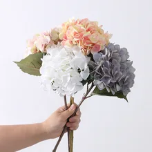 

6Pc Simulation 2 Leaf Hydrangea Fake Flowers Wedding Decor Flower Arrangement Bride Holding Bouquet Home Decor Photography Props