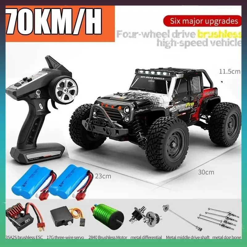 

Rc Cars 16103Pro 50km/h or 75km/h with LED 1/16 Brushless Moter 4WD Off Road 4x4 High Speed Drift Monster Truck Kids Toys Gift