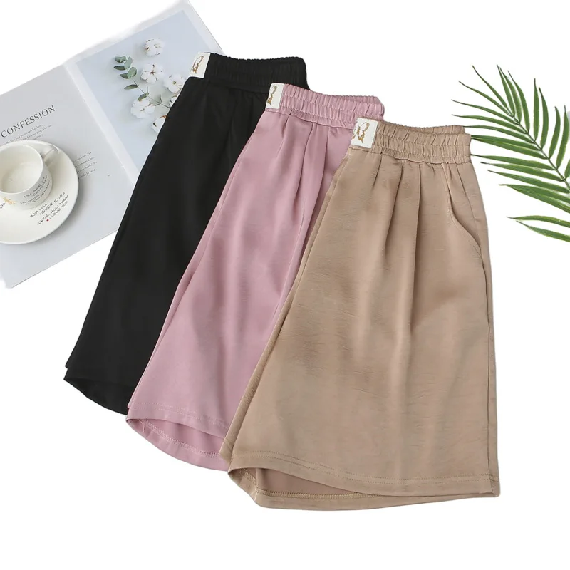 Summer New Casual Shorts For Women 100KG Thin Plus Size Women's wide-leg Hot Pants F438