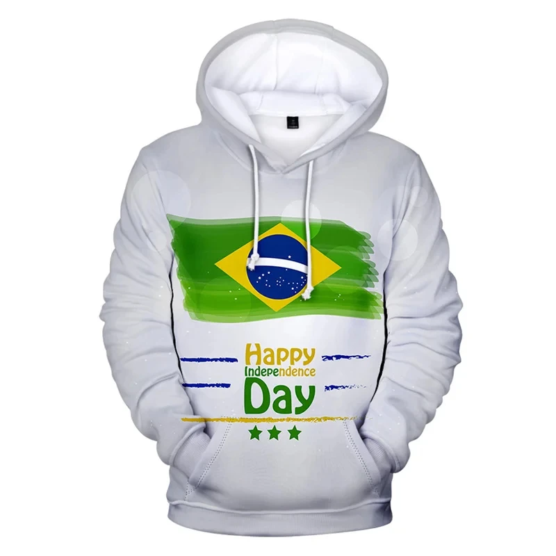 thumbnail image 1 of Sudadera con capucha del Día de la Independencia de Brasil con estampado 3D para hombres y mujeres, sudadera informal de manga larga, camisetas de gran tamaño para hombres, 1 of 5