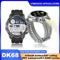 DK68 NFC Smart Watch 1.53inch Bluetooth Call Heart Monitor GPS Sports Fitness Wireless Charging Men Women Smartwatch 1