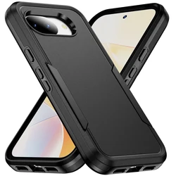 Durable Anti - Shock Rugged Dual Cover Case - Google Pixel 8a (Black)