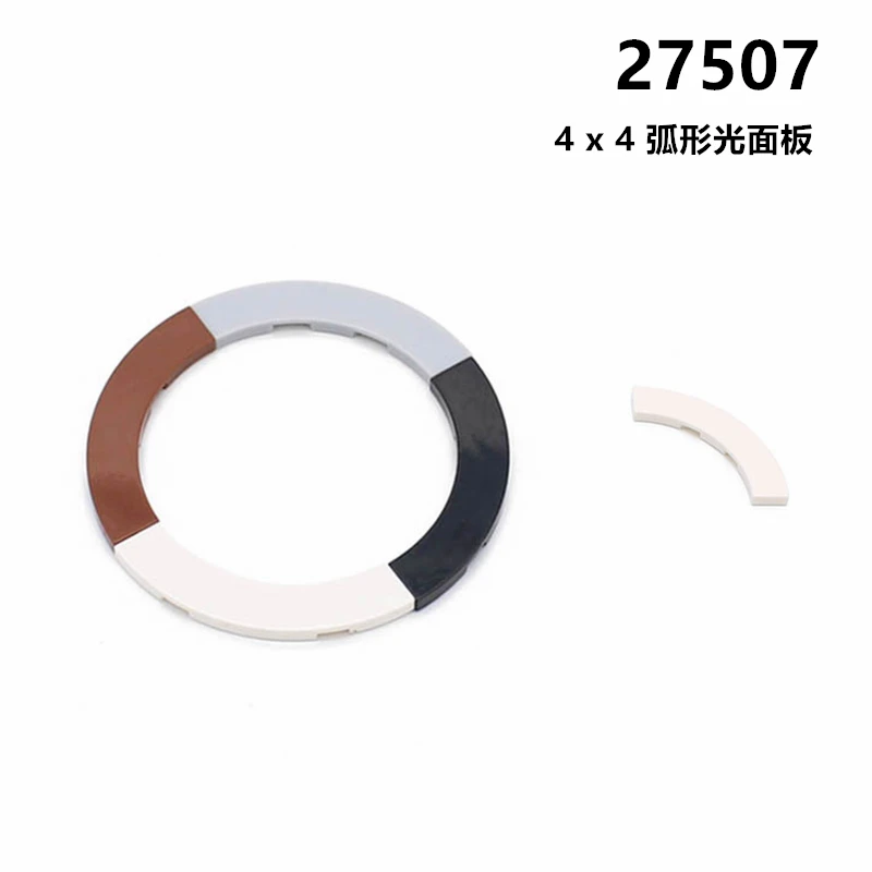 Rainbow Pig Moc Particles 27507 39725 Tile Round Corner 4X4 Maccheroni Wide Building Blocks Parts Fai Da Te Educational Tech Parts Toy