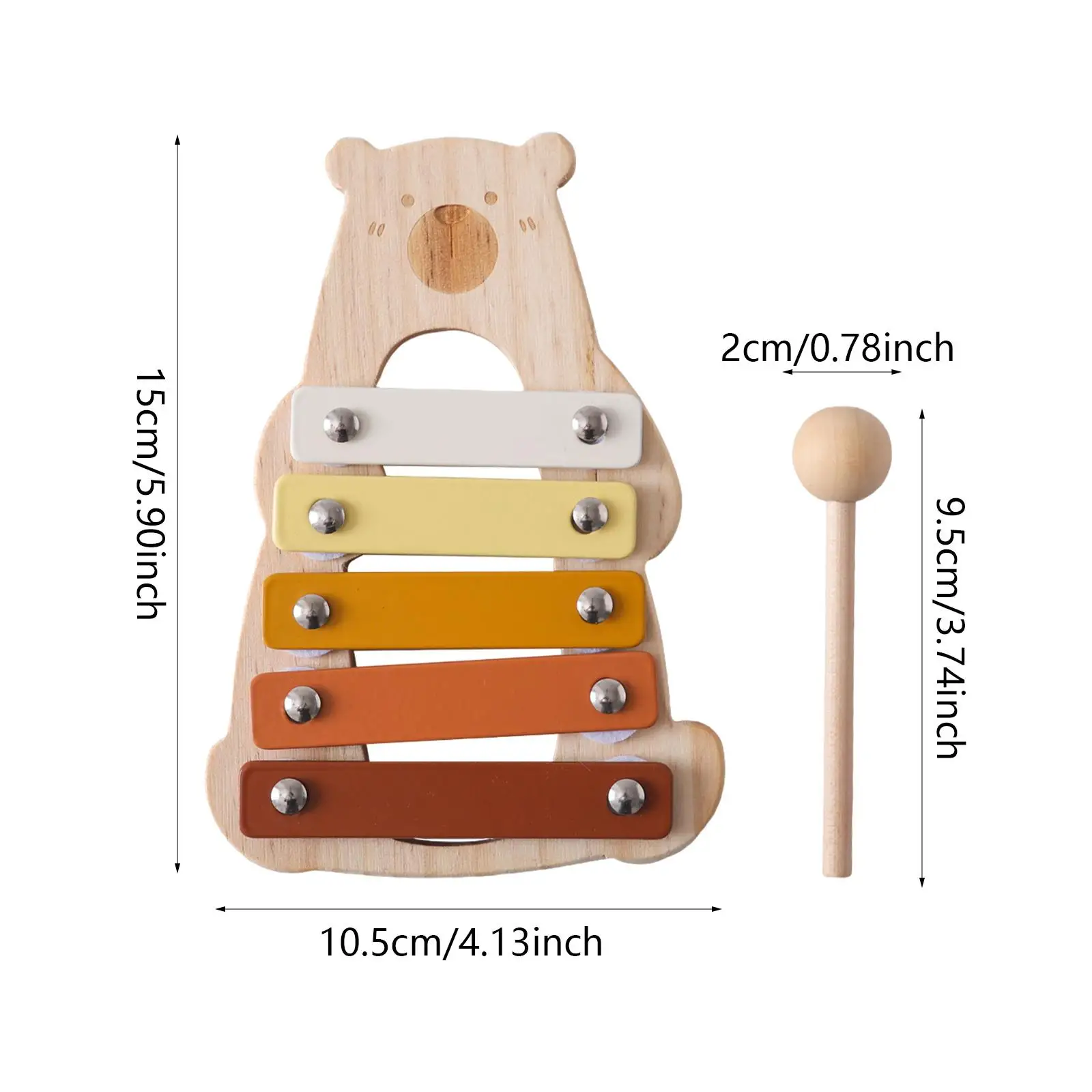 5 Note Xylophone Music Enlightenment with Mallet Xylophone Musical Toy for