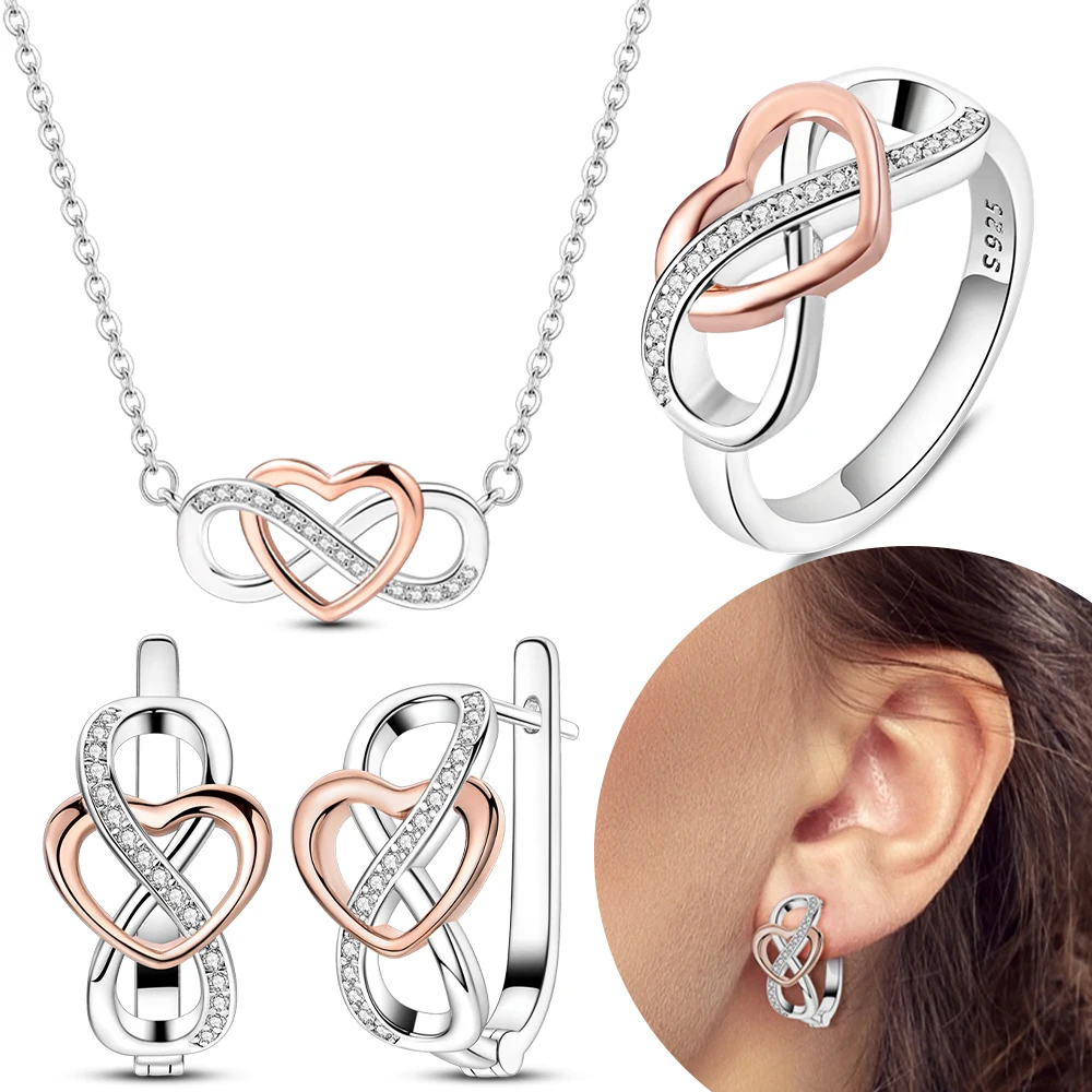 Conjuntos De Joyas De Plata 925 Para Mujer, Regalos Para Citas