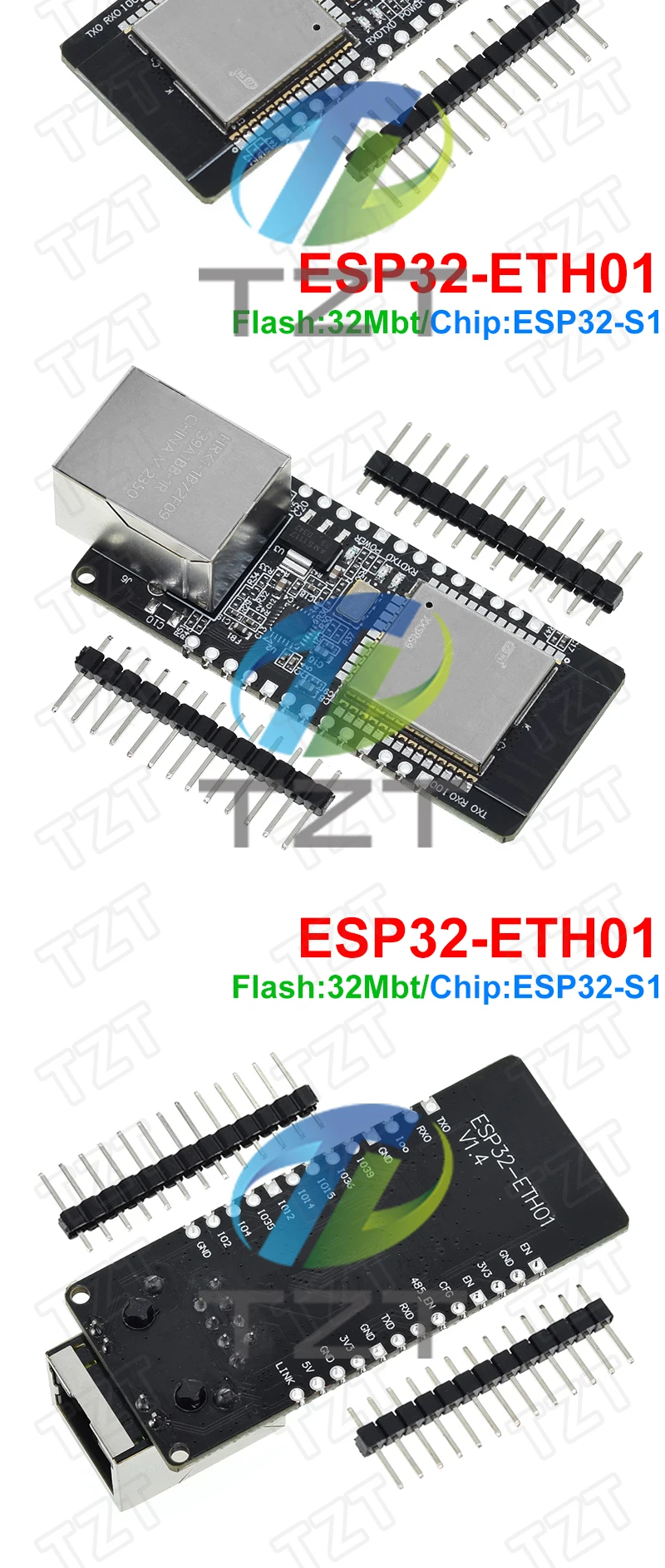 WT32-ETH01 Embedded Serial Port Networking Ethernet Bluetooth-kompatibel WIFI Combo Gateway MCU ESP32 Wireless Modul Bord – Detail 8