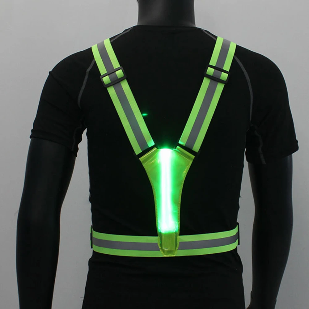 CyclingJoggingSafetyHighlightReflectiveVestLEDReflectiveUSB