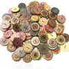 100 Pcs Wood Button Scrapbooking DIY Crafting Knitting Round Button Ornament Shirt Jeans Useful Wooden Fastener 25mm 1