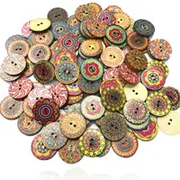 100 Pcs Wood Button Scrapbooking DIY Crafting Knitting Round Button Ornament Shirt Jeans Useful Wooden Fastener 25mm 1