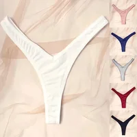 Women Sexy V Waist Sexy Sports Thongs G-string Breathable Panties Low Waist Underwear Knicker T Pants Elastic Bikini Underpants 6