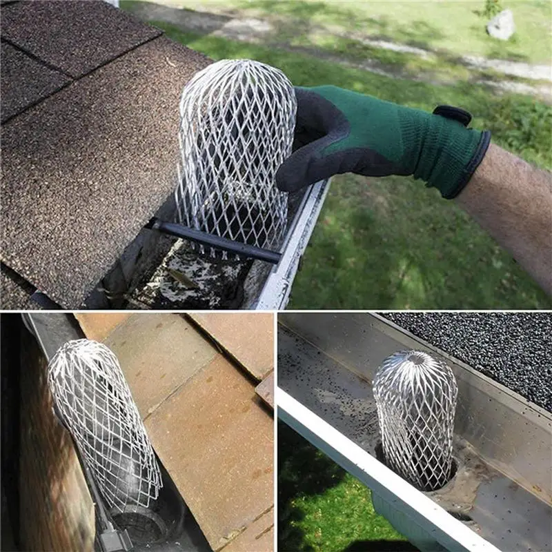Aluminum Filter Strainer Expandable Filter Strainer & Downspout Protectors Gutter Guards Waterproof & Rustproof Blocks Leaves