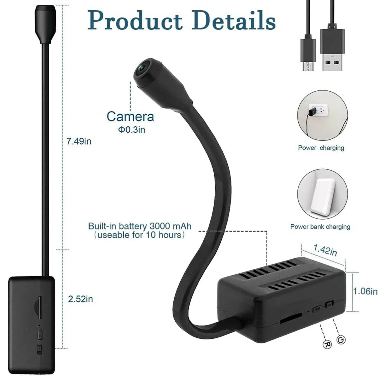 1080P HD Mini WiFi P2P Camera Motion Detection Loop Recording Remote View Indoor Outdoor Home Security Surveillance Camcorde 4