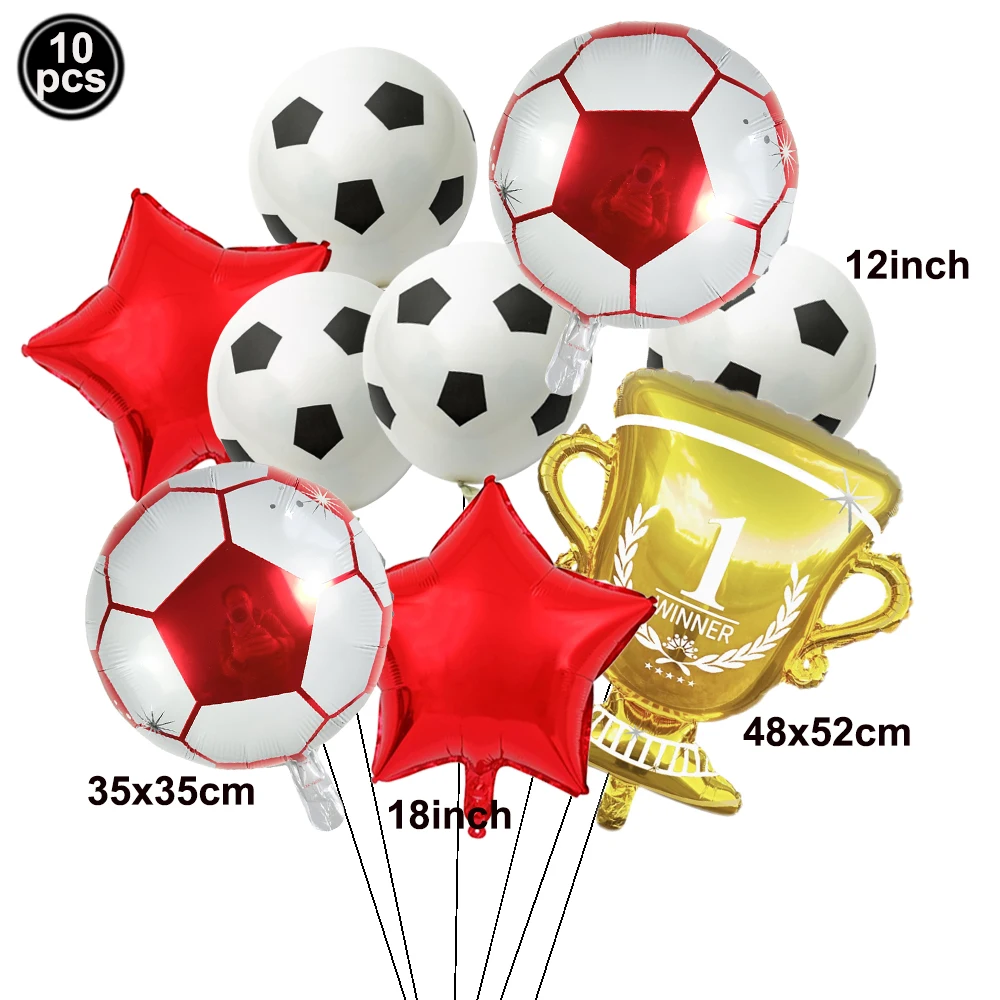 Vibrant Soccer Themed Foil Balloon