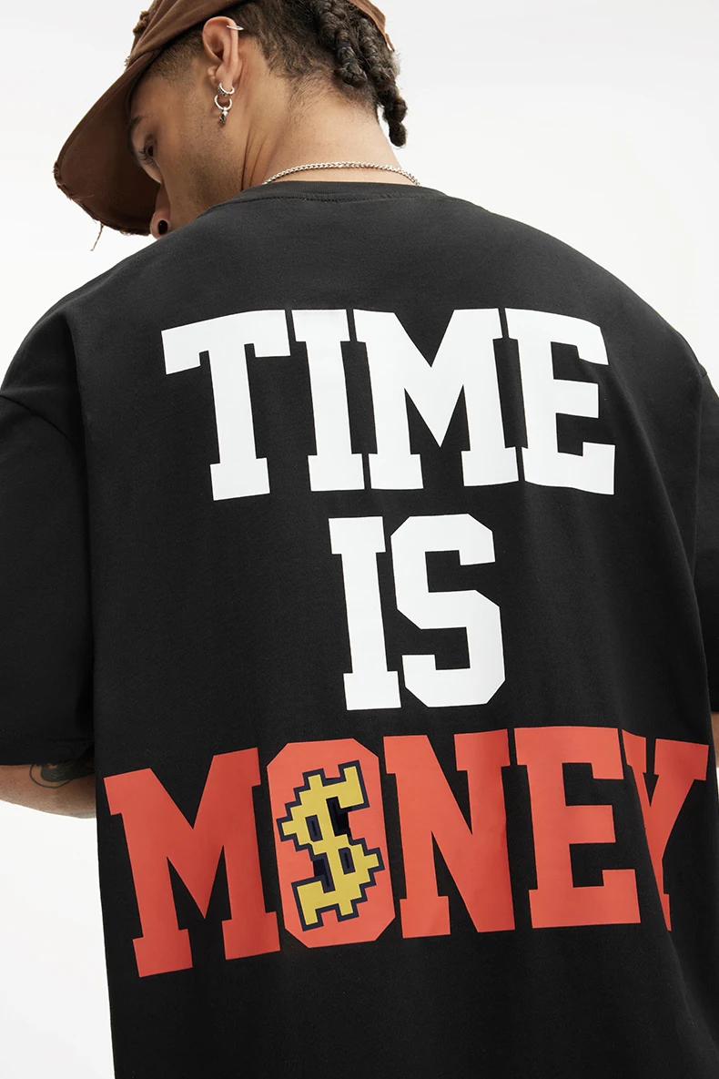 INFLATION Glow-in-the-Dark Doberman Print T-Shirt American Streetwear Loose Fit 100% Cotton Short Sleeve for Men