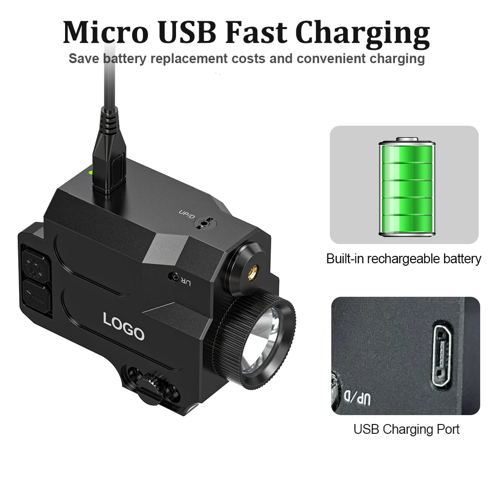 Compact 1082 Magnetic Charging Laser Sight Red/Blue Built-In Lithium Battery Sports & Outdoor Use Compatible