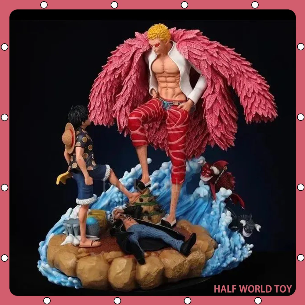 

One Piece Gk Anime Figures 21cm Monkey D Luffy Figure Doflamingo Joker Action Figurine Pvc Statue Model Doll Collection Toy Gift