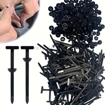 1-300P Nylon Universal Cable Tie Buckle Heavy Duty Self-Locking Zip Ties Holder with Pin Fasteners Car Body UV Resistant Zipties 1