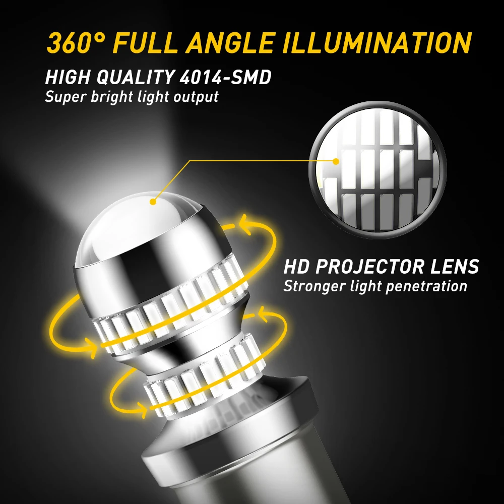 AUXITO 2Pcs BAY15D 1157 P21/5W LED   극ũ Ʈ  6000K  ڵ     Ʈ 5.5W 1200LM 12V