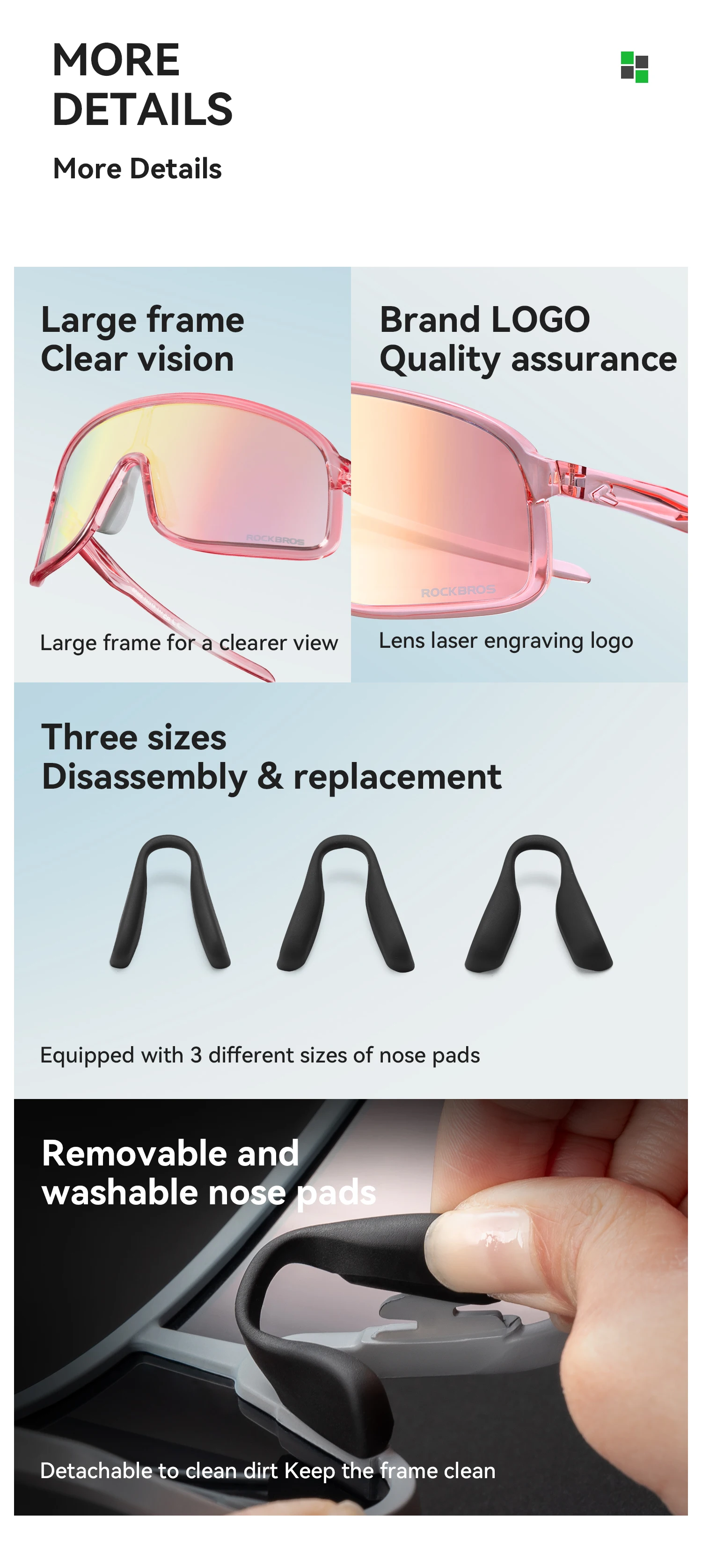 ROCKBROS Lokaler Versand Photochrome Fahrradbrille Dual-Use Tag und Nacht Outdoor-Sportbrille Winddichte Fahrrad-Schutzbrille – Detail 15