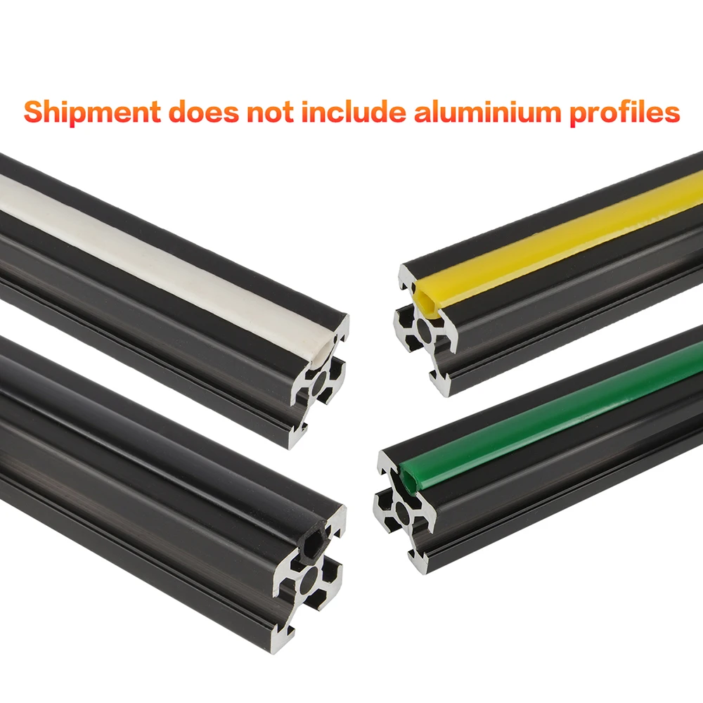 Flat Seal for 20/30/40/45/50/60 Series EU Aluminum Profile Soft Slot Cover/Panel 3D printer Extrusion 5/10 Meters 6mm/8mm/10mm sealing strip tape sealing strip rubber seal strip silicone seal strip