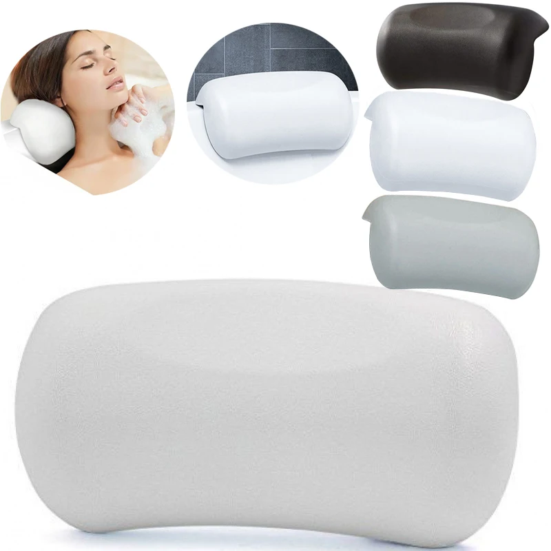 Bathtub And Spa Pillow With Suction Cups Head Rest Waterproof