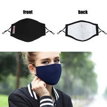 

1pc Cotton Black Mask Mouth Face Mask Anti Dust PM2.5 Mouth Mask Activated Carbon Filter Mask Fabric Masks washable Reusable