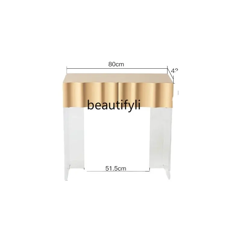 

zq Cream Style Dresser Suspension Bedroom New Girl Home Room Bedside Girl White Wooden Makeup Table