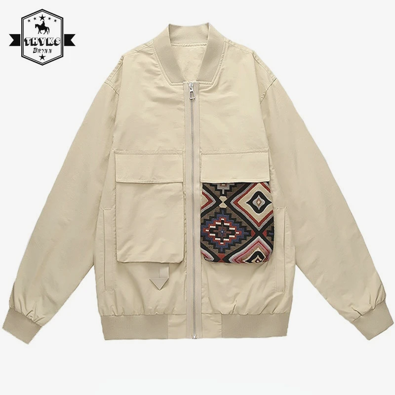 New American Retro Bomber Jacket Men Vintage Baseball Uniform Varsity Jackets Giacca Da Corsa Coppia Moto Street Cappotti Larghi