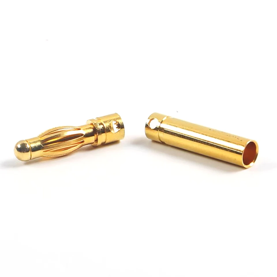 20 Paia Connettori Banana Proiettile Placcati Oro 4,0 Mm – Maschio/femmina, Adattatore Per Batterie Lipo, ESC E Motori RC