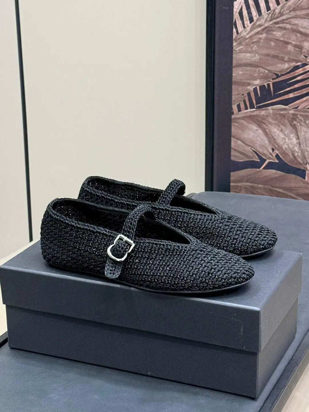 Knitted Hollow Out Flats Mary Janes Shoes Women Spring Summer Breathable Elegant Ballet Shoes Ladies buckle strap Loafers 2025