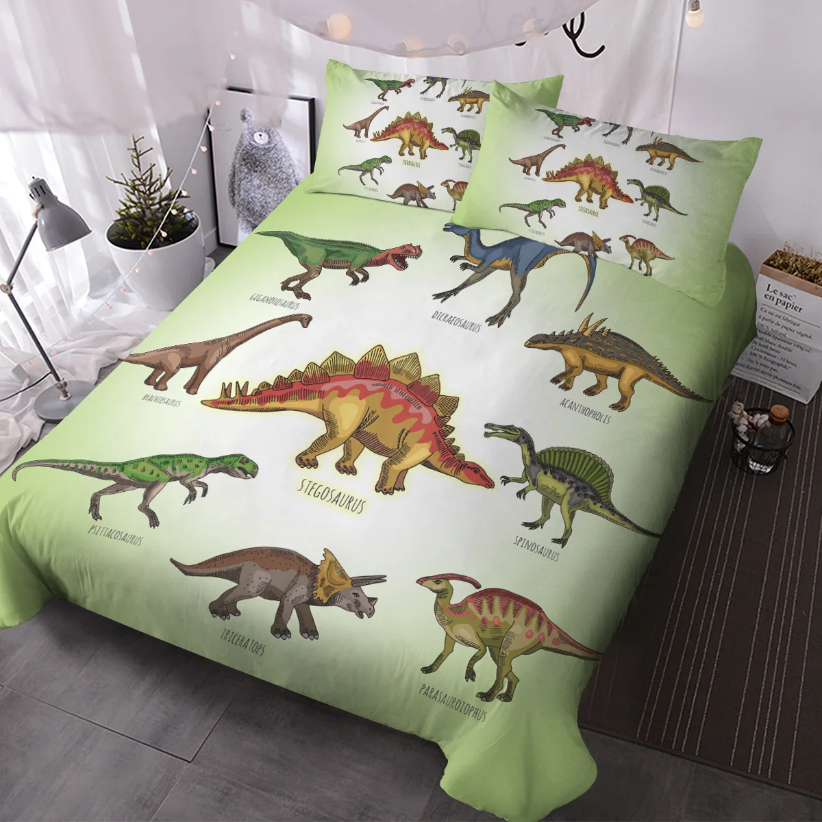 World Dinosaurs Children Duvet Cover Set EU Single Double King US Twin Full Queen Size  Bed Linen Set 5