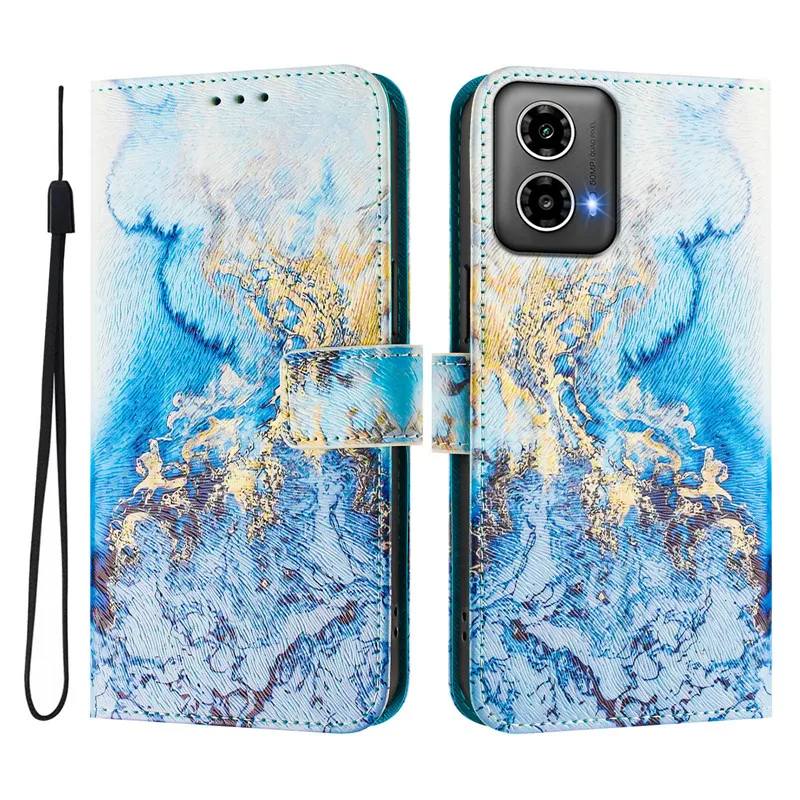 Leather Flip Wallet Phone Case - Cat & Bear Design, Magnetic Closure