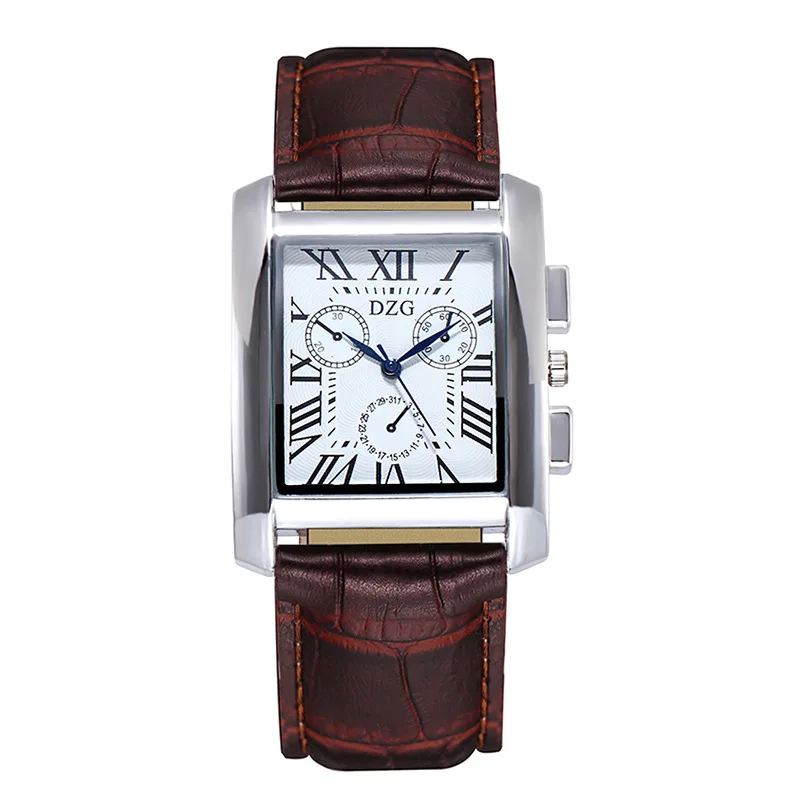 New Brand Square Casual Men\'s Watch Casual Fashion Business Sports Fake Three Eyes Luxury Gift Quartz Wristwatch Dropshipping