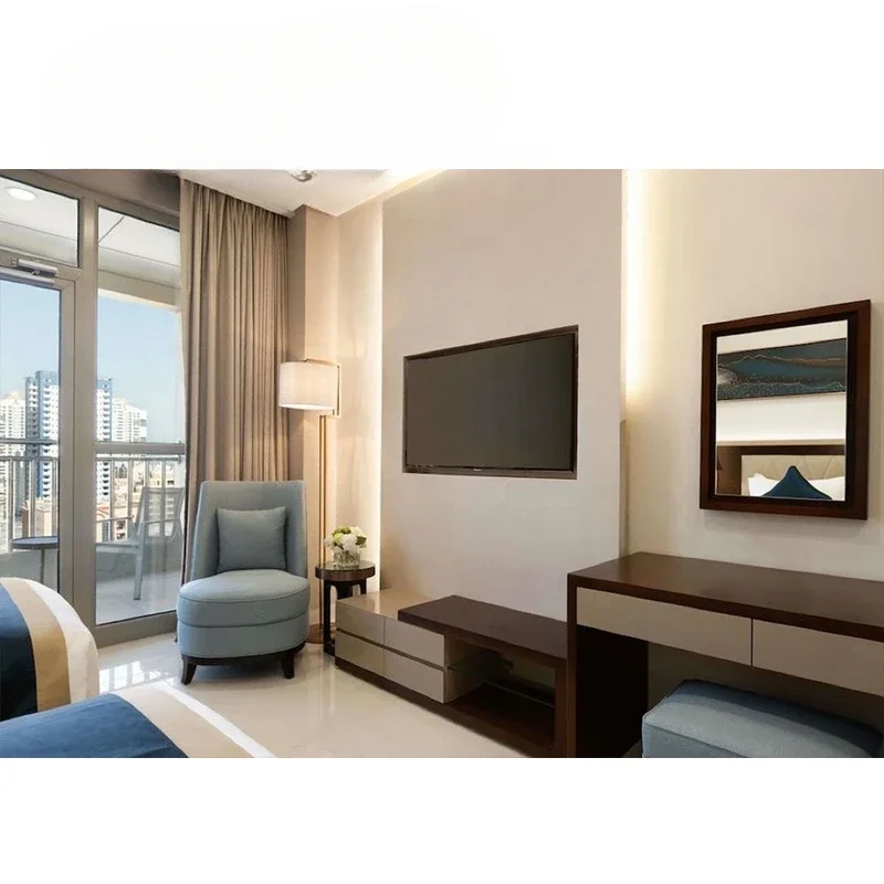 Luxury Made 5 Star Modern Hotel Room Wooden Suite Furniture Bedroom Set